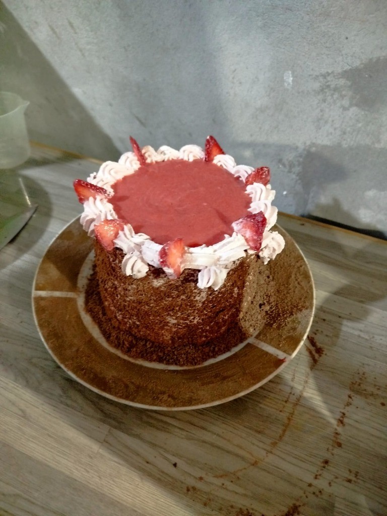 Torta Choco-Fresa & Virutas de Cacao